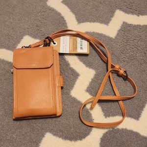 NWT Pixie Mood Caramel Crossbody Phone Wallet